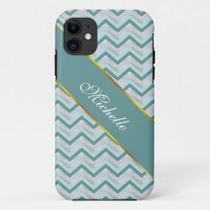 Case-Mate iPhone Case Teal et les perles zigzaguent