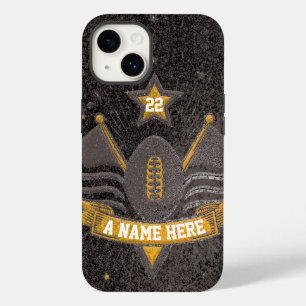 Coque Case-Mate iPhone Team Sports Black & Gold Parties scintillant Colle