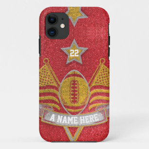 Case-Mate iPhone Case Team Sports Red & Gold Parties scintillant College