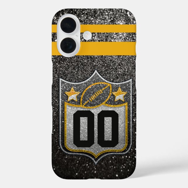Coques Case-Mate iPhone Team USA Sports Black and Gold Pittsburgh Football (Verso)