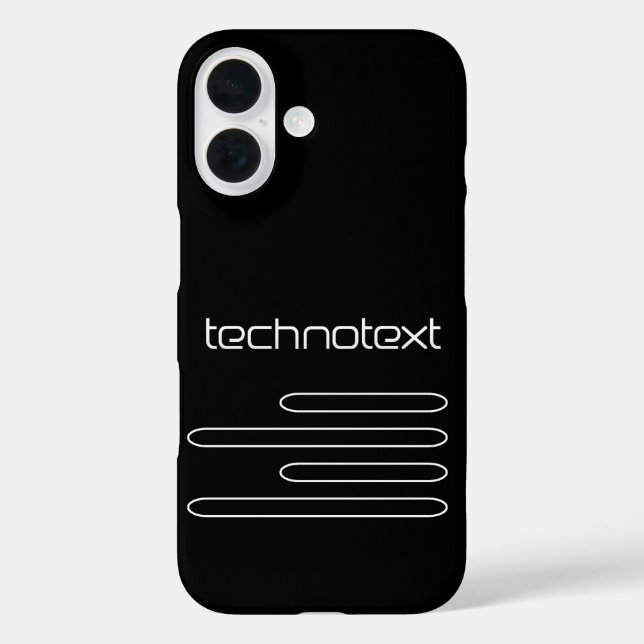 Coques Case-Mate iPhone Technotext Techno Text Logo (Verso)