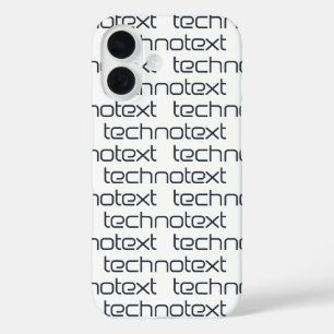 Coque Pour iPhone 16 Technotext Techno Text Logo
