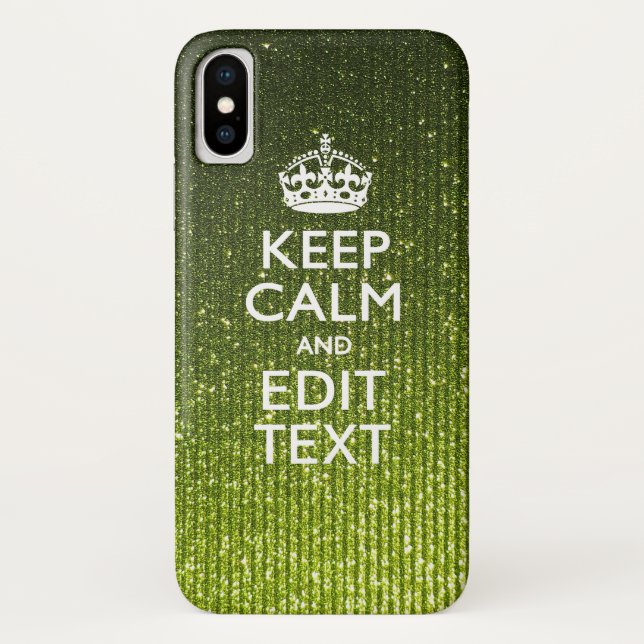 Coques Case-Mate iPhone Teinte verte Conserver le calme de votre texte (Dos)