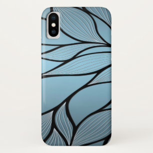 Case-Mate iPhone Case Teintes créatives de bleu ciel motif de feuilles
