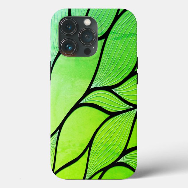 Coques Case-Mate iPhone Teintes vertes vives motif créatif de feuilles  (Verso)