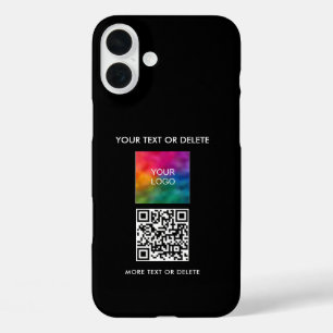 Coque Pour iPhone 16 Plus Téléchargez votre propre logo d'entreprise QR Code