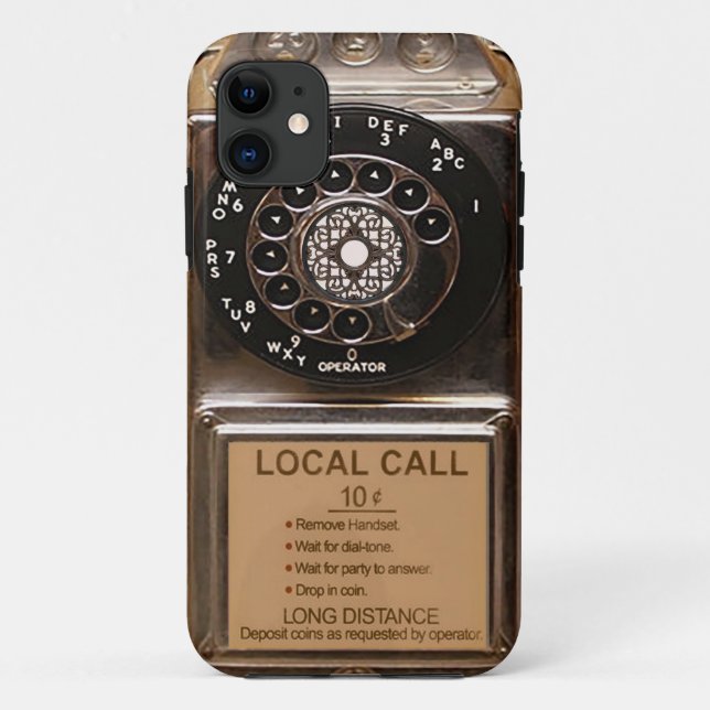 Coques Case-Mate iPhone Téléphone antique rotatif payant rude (Dos)