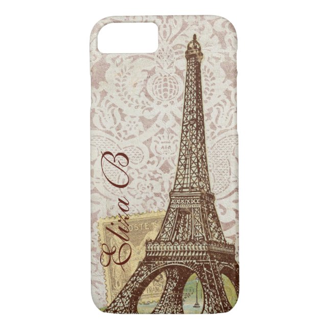 Coques Case-Mate iPhone Téléphone Casque Paris Tour Eiffel Monogramme fran (Dos)