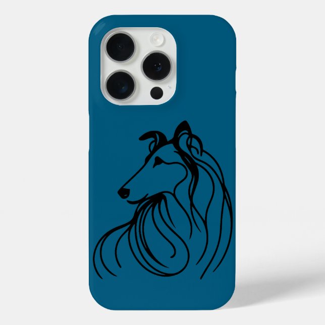 Coques Case-Mate iPhone Téléphone cellulaire Collie Line Art (Verso)