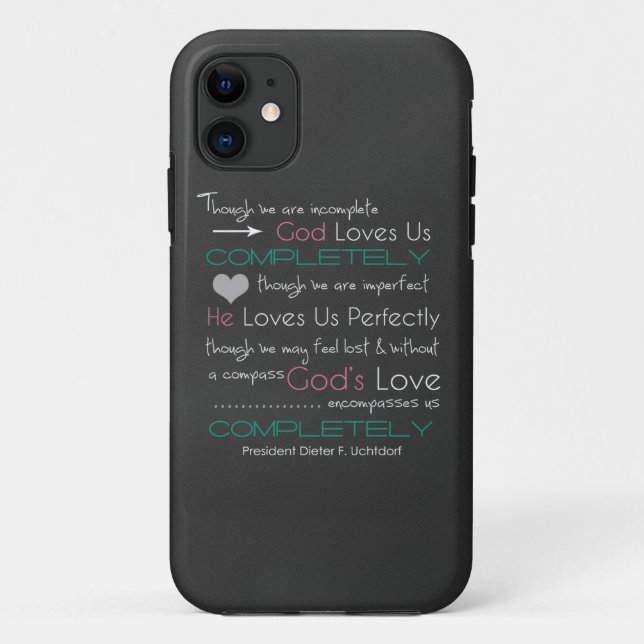 Coques Case-Mate iPhone Téléphone de citation de l'amour de Dieu et caisse (Dos)