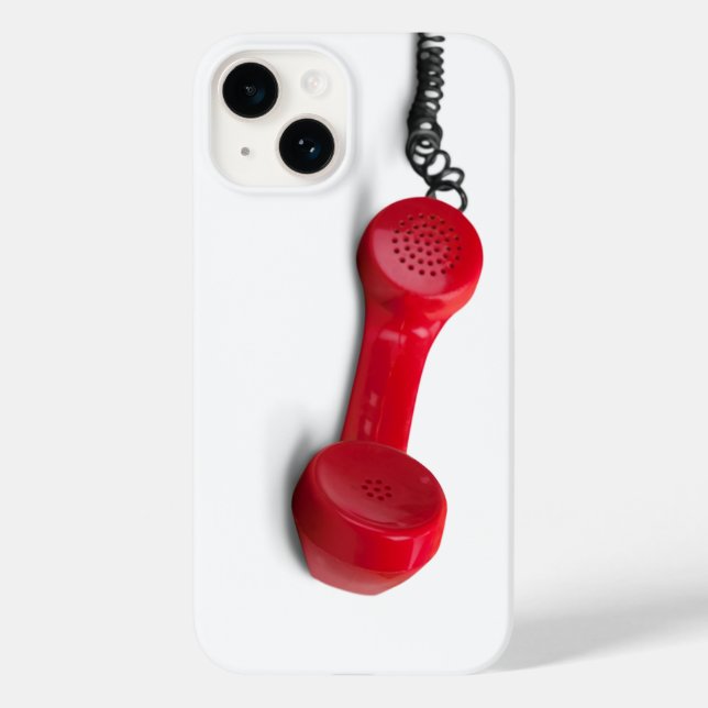 Coques Case-Mate iPhone Téléphone de l'ancienne école rouge (Verso)