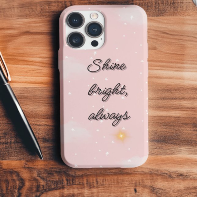Coques Case-Mate iPhone Téléphone esthétique rose pastel "brillant toujour (Unleash your anime queen vibes with this bold, stylish phone cover!)