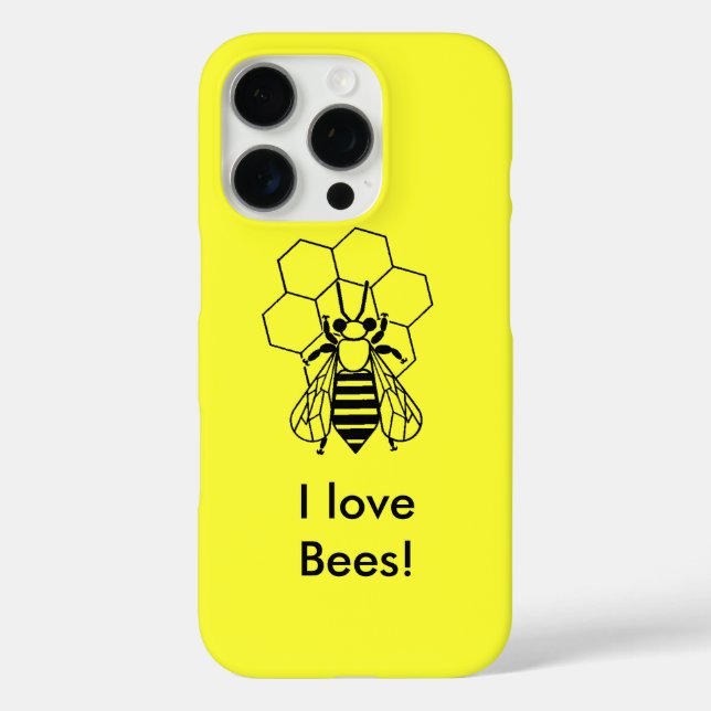 Coques Case-Mate iPhone Téléphone - J'aime les abeilles ! (Verso)