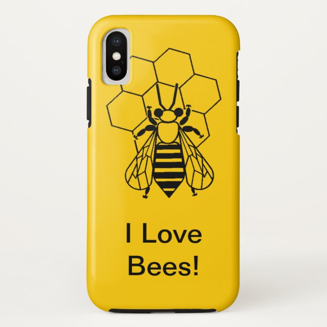 Coques Case-Mate iPhone Téléphone - J'aime les abeilles (Dos)