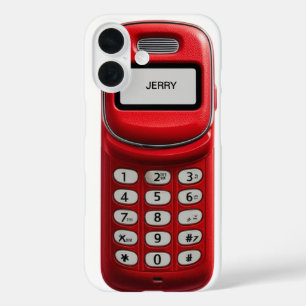 Coque Pour iPhone 16 Téléphone Mobile à Bouton Poussoir Rétro Personnal