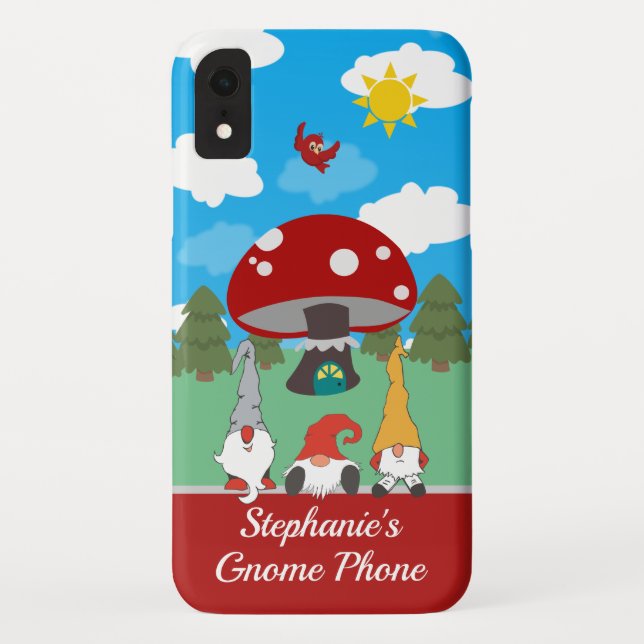 Coques Case-Mate iPhone Téléphone personnalisé heureux mignon de gnome (Dos)