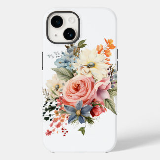 Coque Case-Mate iPhone  Téléphone pochet blanc avec un bouquet de roses