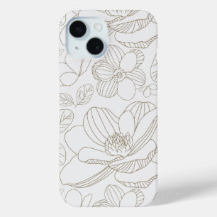 Coque Case-Mate iPhone Température minimaliste magnolia floral neutre