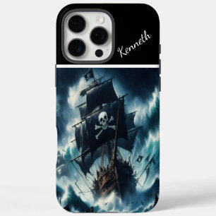 Coque iPhone 16 Pro Max Tempête de combat des navires pirates