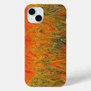 Coque Case-Mate iPhone "Tempête neurale" Orange jaune Abstrait