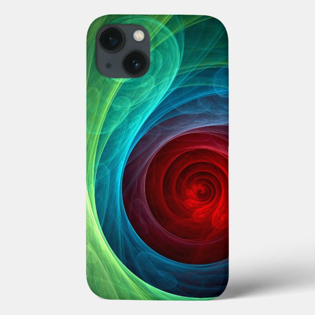 Coques Case-Mate iPhone Tempête rouge Floral Art moderne Abstrait Motif co (Verso)