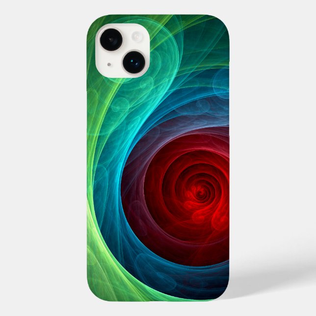 Coques Case-Mate iPhone Tempête rouge Floral Art moderne Abstrait Motif co (Verso)