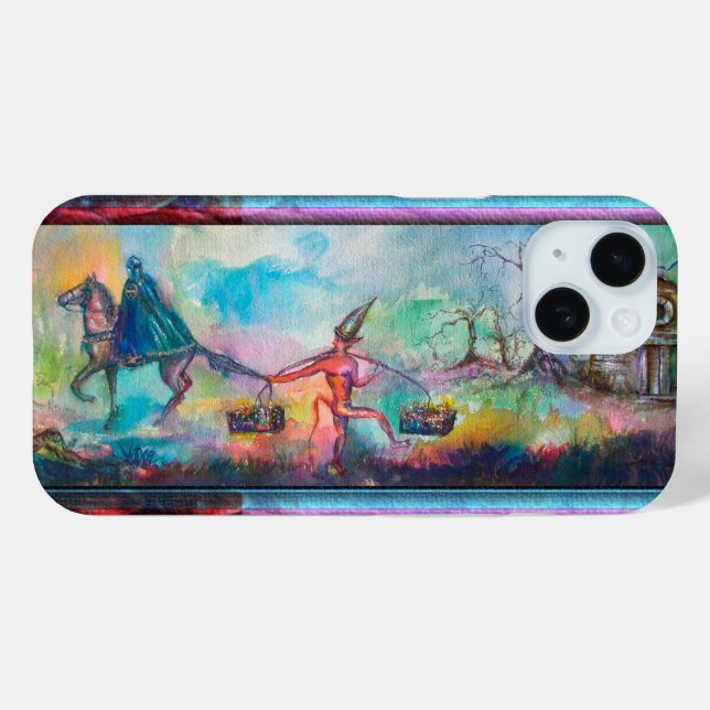 Coques Case-Mate iPhone TEMPTATION Chevalier foncé et le trésor du diable, (Verso (horizontal))