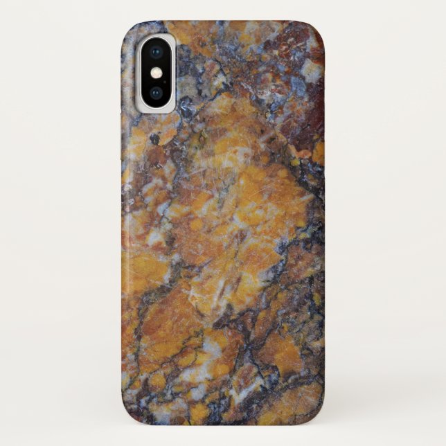Coques Case-Mate iPhone Tendance Brown Faux Marble Stone (Dos)