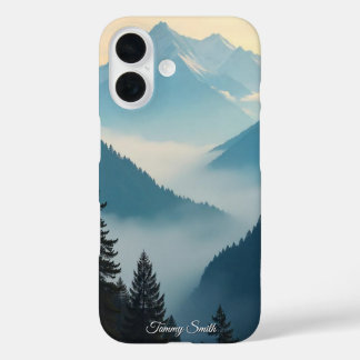 Coque Pour iPhone 16 Tendance Misty Mountain Serenity | Vue Nature