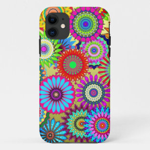 Coques Pour iPhone Tendance Psychedelique Fleur Accessoire d'impressi