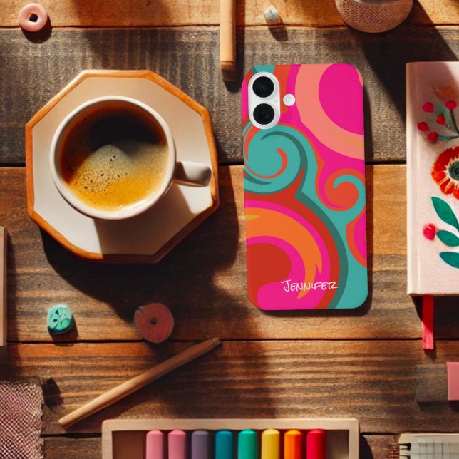 Coques Case-Mate iPhone Tendance rose Abstrait torsades Personnalisées Mod (Créateur téléchargé)