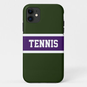 Case-Mate iPhone Case TENNIS Sporty Bold Purple Forest Green Stripes