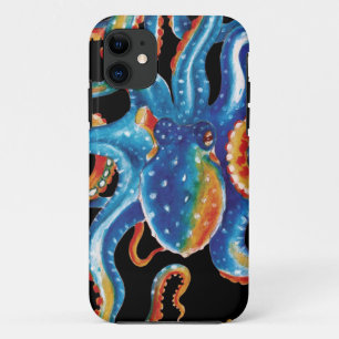 Case-Mate iPhone Case Tentacles De Pieuvre Colorés Sur Noir