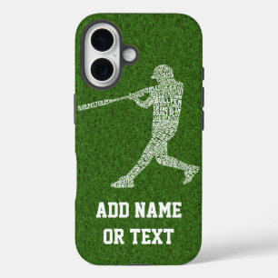 Coque Pour iPhone 16 Terminologie du joueur de baseball Softball