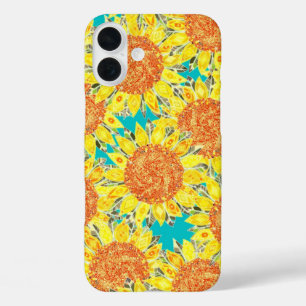 Coque Pour iPhone 16 Plus terrain de tournesol