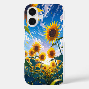 Coque Pour iPhone 16 Terrain de tournesol d'été