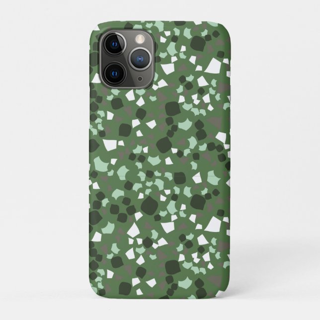 Coques Case-Mate iPhone Terrazzo vert et blanc Minimal moderne (Dos)