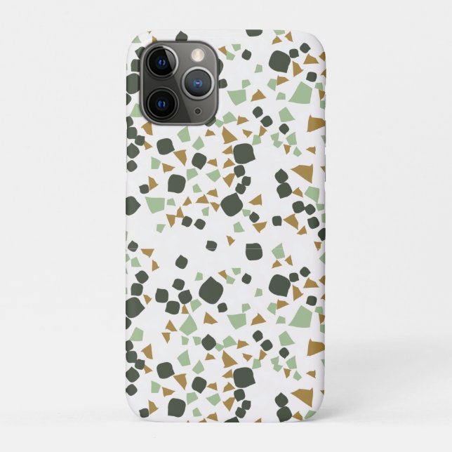 Coques Case-Mate iPhone Terrazzo vert et blanc Minimal moderne (Dos)