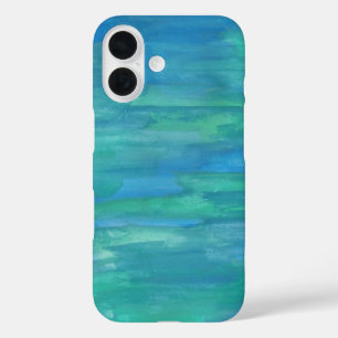 Coque Pour iPhone 16 Terre Mère Abstrait en Bleu