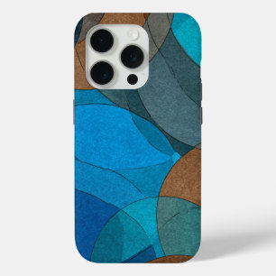 Coque Case-Mate iPhone Terre & Océan : Flux Abstrait en Bleu et Marron