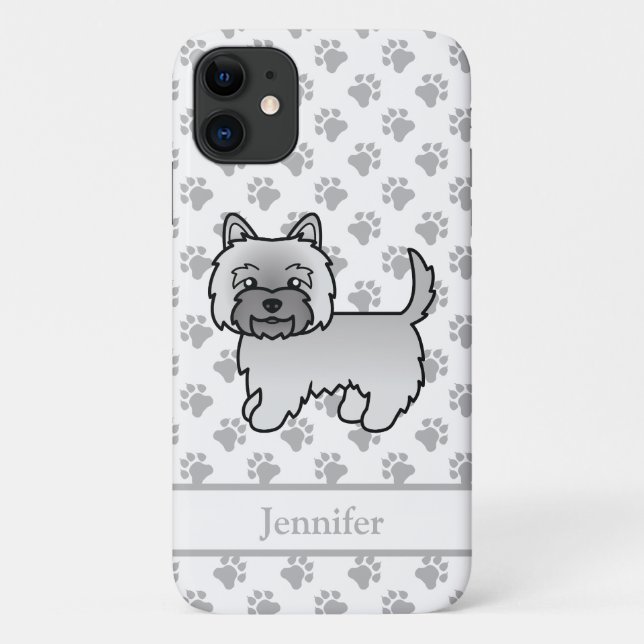 Coques Case-Mate iPhone Térrier Cairn Gris Chien de Dessin Animé Mignon &  (Dos)