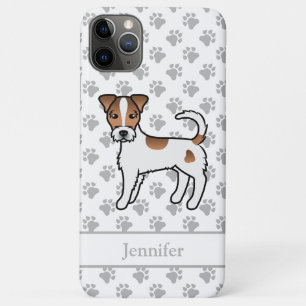 Case-Mate iPhone Case Terrier de Parsons Russell à poil dur marron & Nom