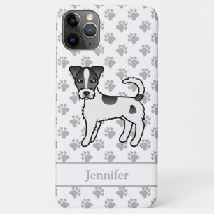 Case-Mate iPhone Case Terrier de Parsons Russell à poil dur noir & Nom