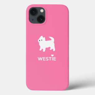 Etui iPhone 13 Terrier des montagnes occidental mignon - amour