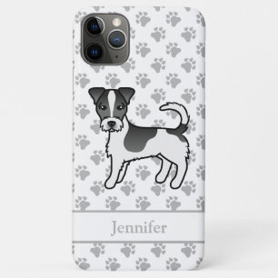 Case-Mate iPhone Case Térrier Jack Russell à poil dur noir et nom