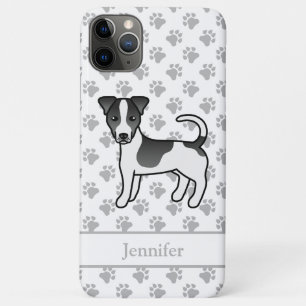 Case-Mate iPhone Case Térrier Jack Russell à poil lisse noir Chien & Nom