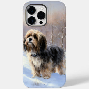 Coque Case-Mate iPhone Terrier Tibétain Laissons Il Neige Noël