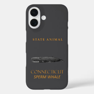 Coque Pour iPhone 16 Territoire du Connecticut Animal Physeter macrocep