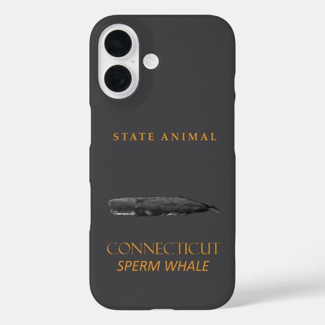 Coques Case-Mate iPhone Territoire du Connecticut Animal Physeter macrocep (Verso)