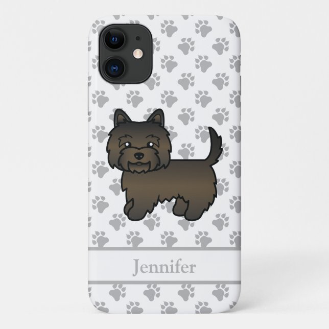 Coques Case-Mate iPhone Tervueren brun foncé Cairn Terrier Chien de dessin (Dos)